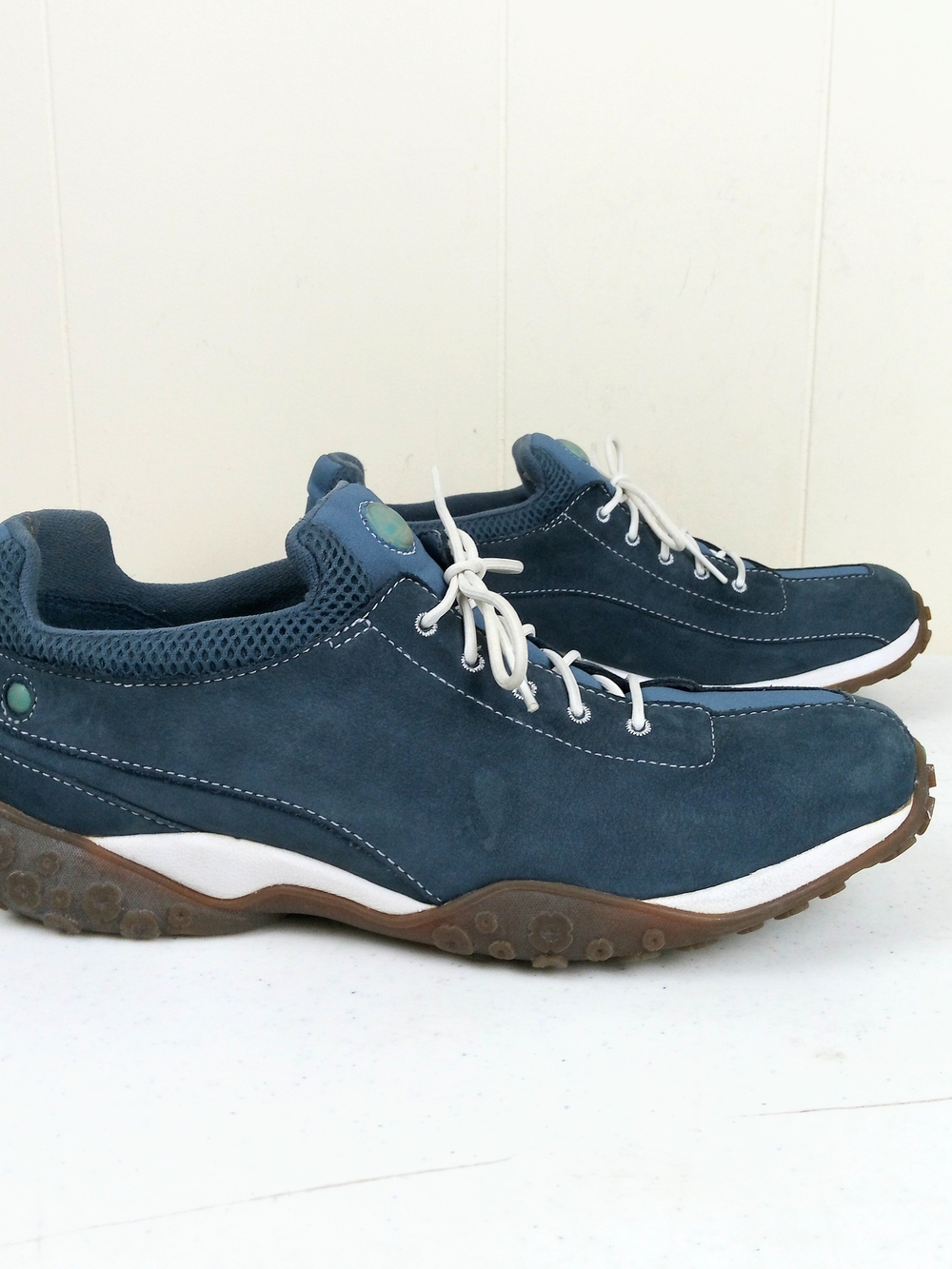 Timberland Women's Hiking Trail Shoes Size 9.5 Blue Leather Lace Up Outdoor